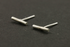 Sterling Silver Rectangle Stud Earrings, (EAS-002)